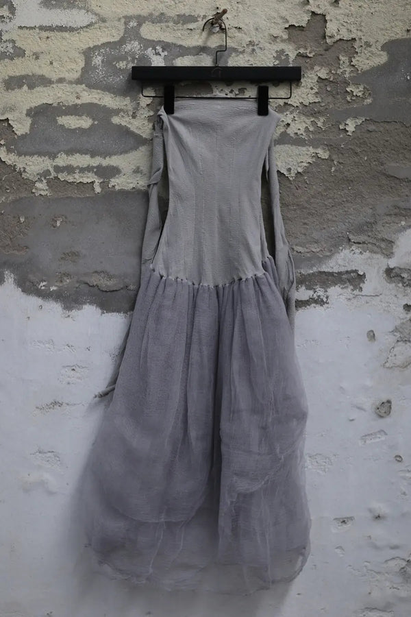 marc le bihan backless dress 21925 gray
